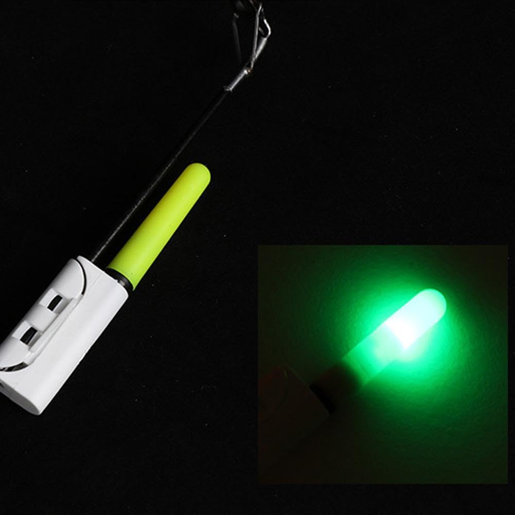 5 luces LED nocturnas para caña de pescar, luz luminosa, luces de punta de caña para pesca nocturna, luz de caña de pescar nocturna y alarma de mordida, punta de caña de pescar brillante,