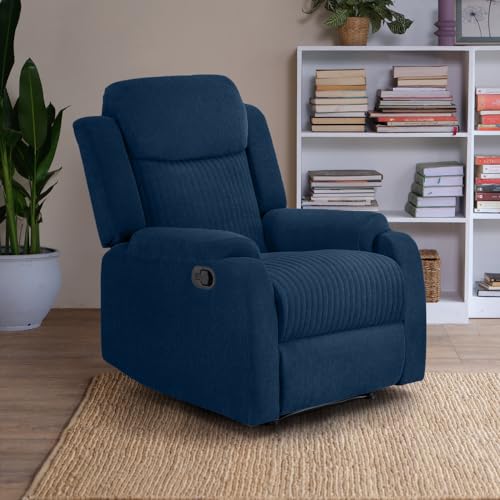 Image of Sleepyhead RX6 Designed by Duroflex - Single Seater Fabric Recliner (Berry Blue) |3 Modes of Comfort |High Back Rest for Extra Neck & Lumbar Support |Premium Pocket Springs for Plush Feeling