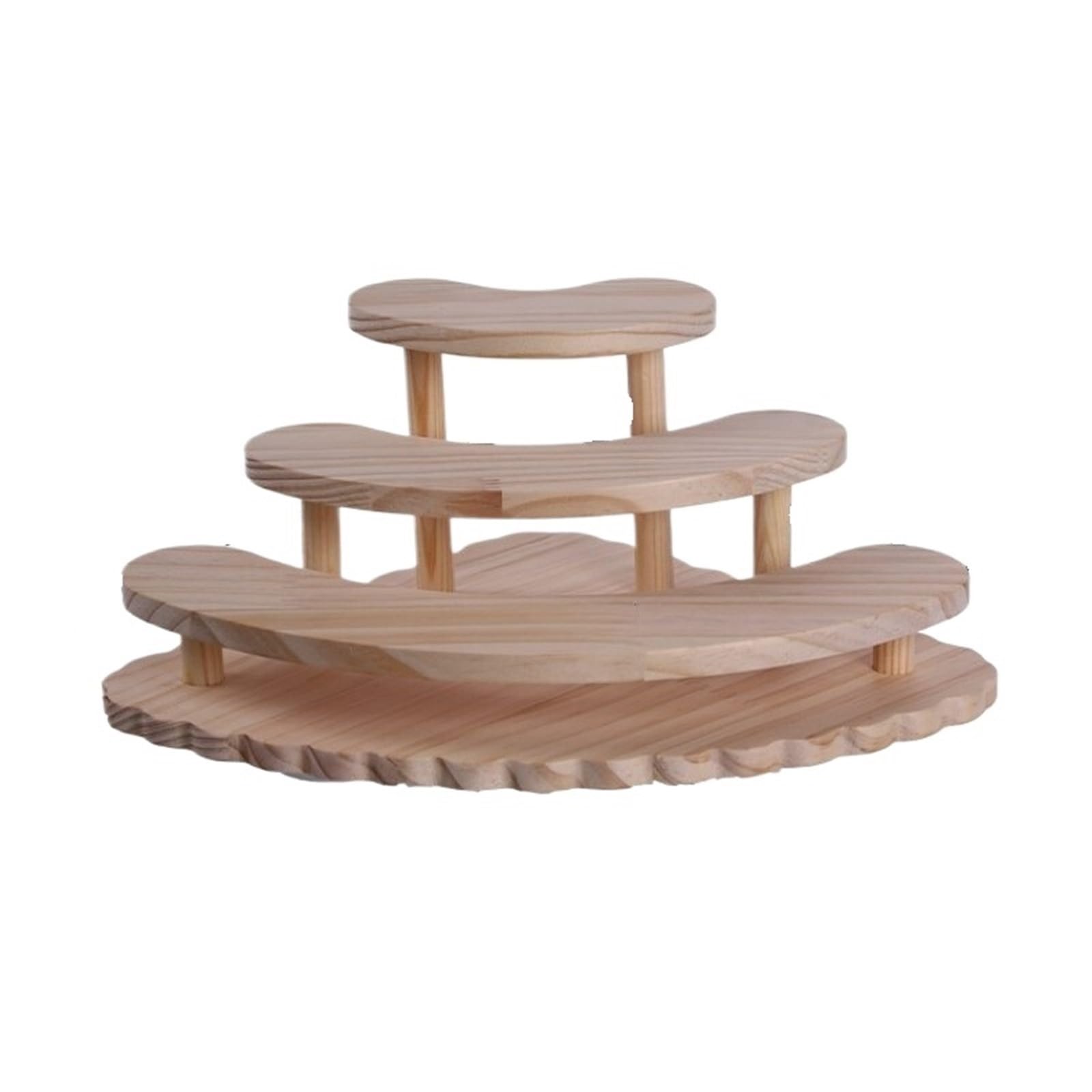 QuxetlRyz Perfume Organiser Display Risers 3 Tier Wooden Display Riser Stand Organizer Shelf Perfume Figure Case Dolls Storage Rack(Size 1)