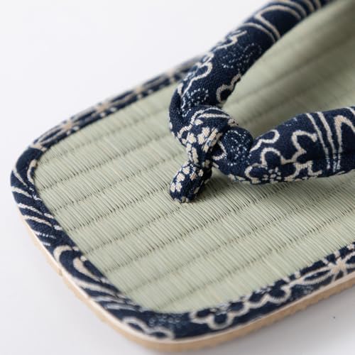 Asayu Japanese Traditional Igusa Setta Sandals, Made in Japan Tatami Zori, Moisture Absorbent, Odour Resistant "Ryusuimon"3