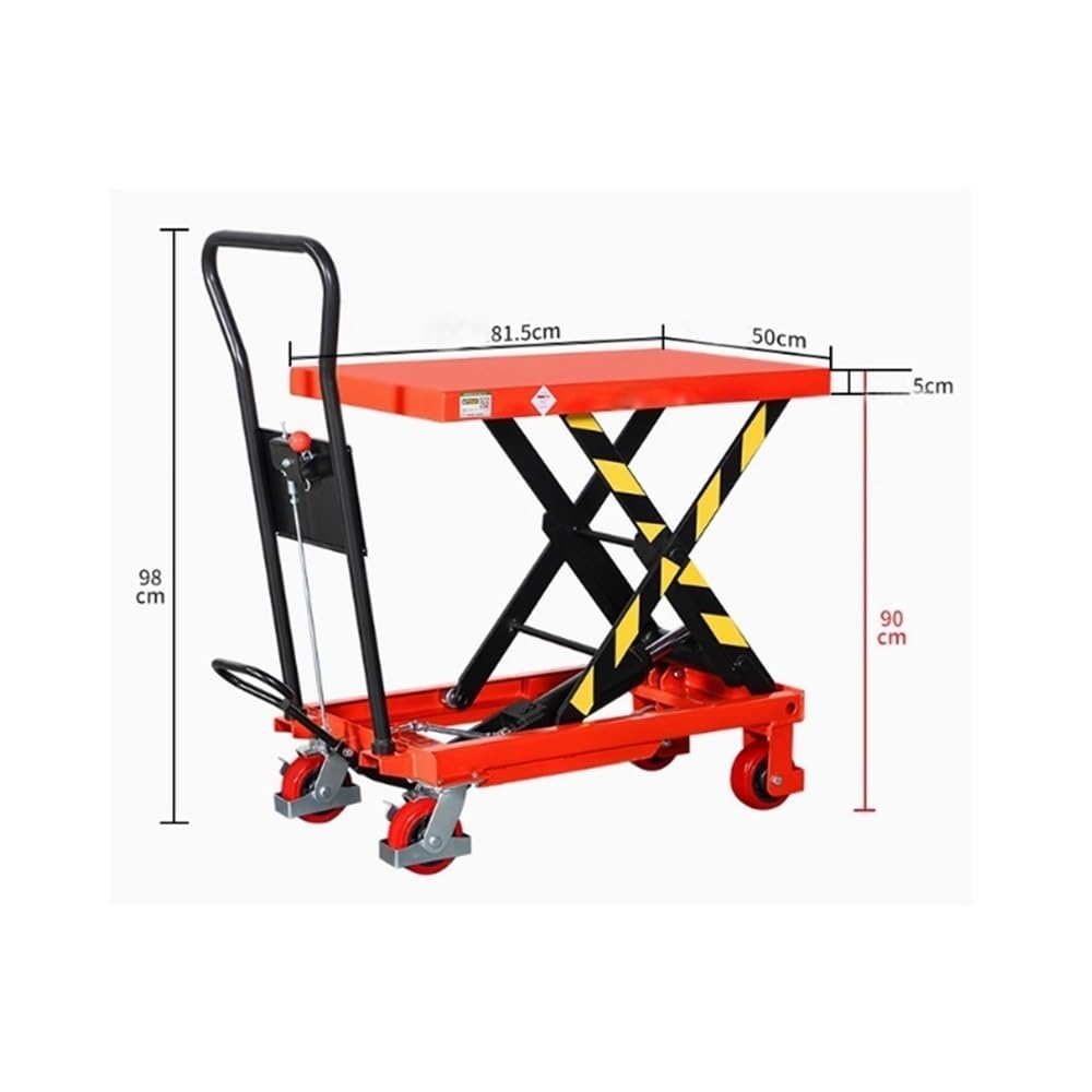Wózek do podnoszenia stołu hydraulicznego, Wózek platformowy Mobilny mały podnośnik nożycowy Ręczne podnoszenie hydrauliczne(M)