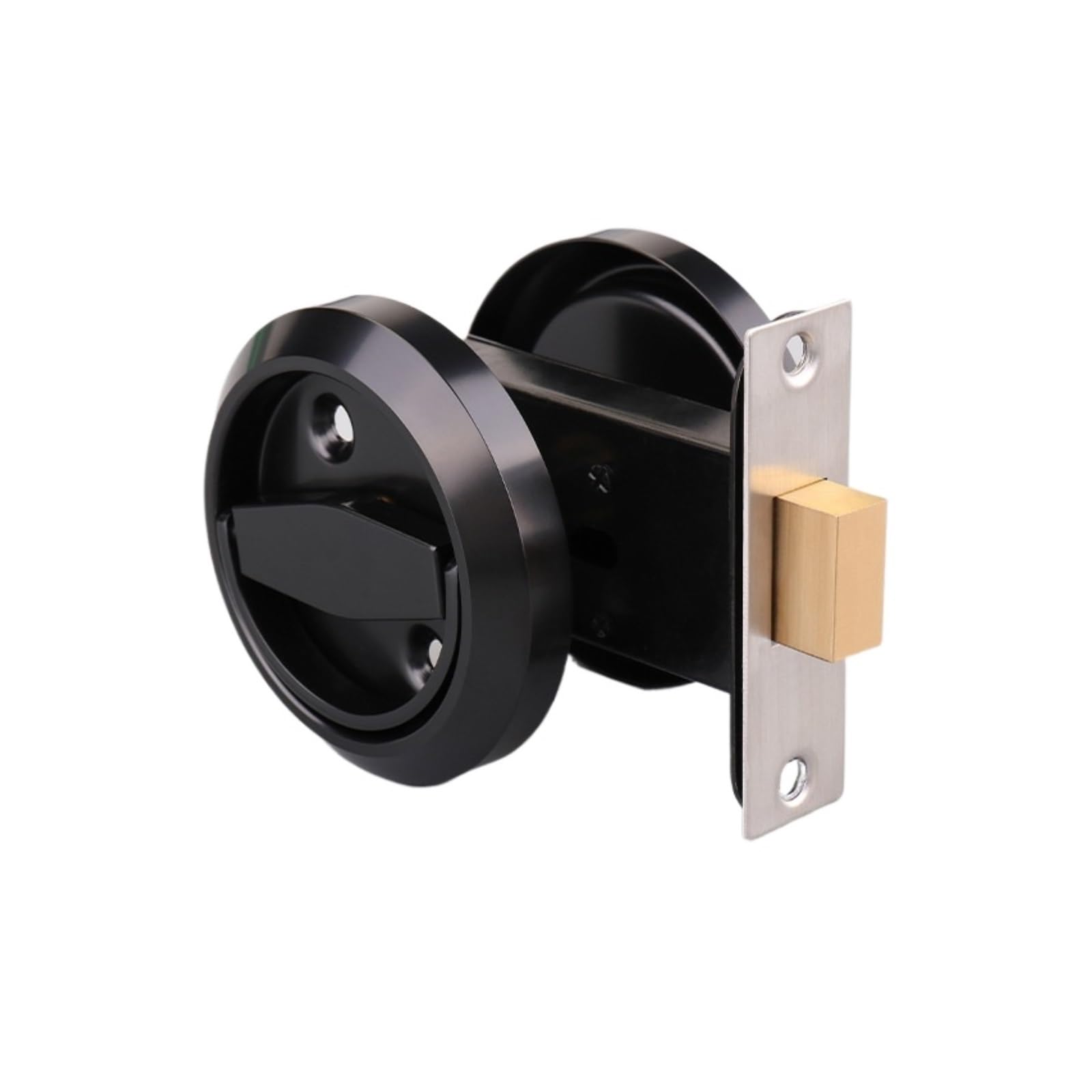 Yxinaer Double Sided 3 Round Recessed Door Lock Invisible Door Concealed Lock