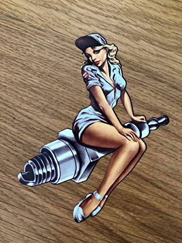 Sticker PIN UP SPARK PLUG Aufkleber Sticker Speedshop Girls Ladys V8 Oil OldSchool Wasserdicht Vinyl Sticker Set für Reisekoffer,Auto, Skateboard, Motorräder, Fahrräder, Skatboard, Laptop, Roller Sticker PIN UP SPARK PLUG Aufkleber Sticker Speedshop Girls Ladys V8 Oil OldSchool Wasserdicht Vinyl Sticker Set für Reisekoffer,Auto, Skateboard, Motorräder, Fahrräder, Skatboard, Laptop, Roller