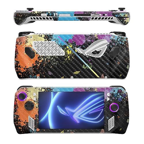 Image of MightySkins Carbon Fiber Skin Compatible with Asus ROG Ally - Splatter | Protective, Durable Textured Carbon Fiber Finish | Easy to Apply, Remove, and Change Styles