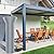 SIRUITON Patio Heater Covers with Zipper and Air Vent,Waterproof,Dustproof,Wind-Resistant,UV-Resistant,Snow-Resistant,?87" Height x 33" Dome x 19" Base, 420D Grey?