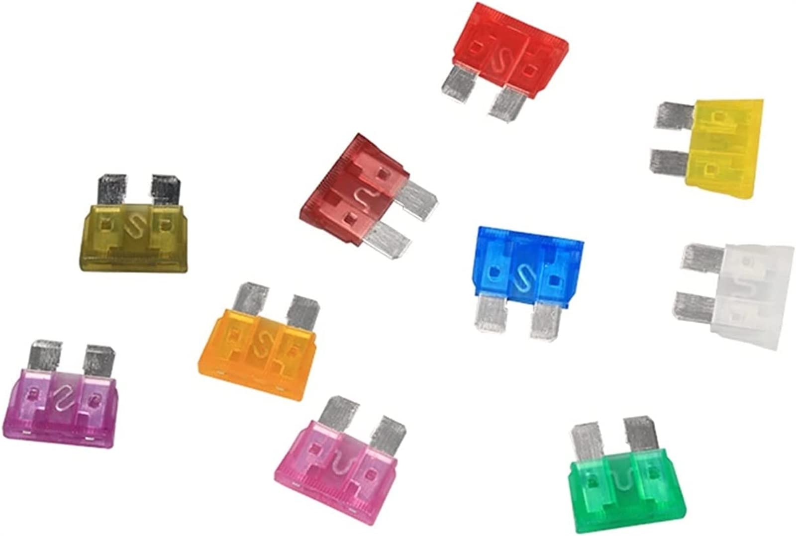 80Pcs Fusibili for auto a lama standard 3A 5A 7.5A 10A 15A 20A 25A 30A 35A 40A Assortimento Fusibile a lama for auto Kit di fusibili for moto for barche