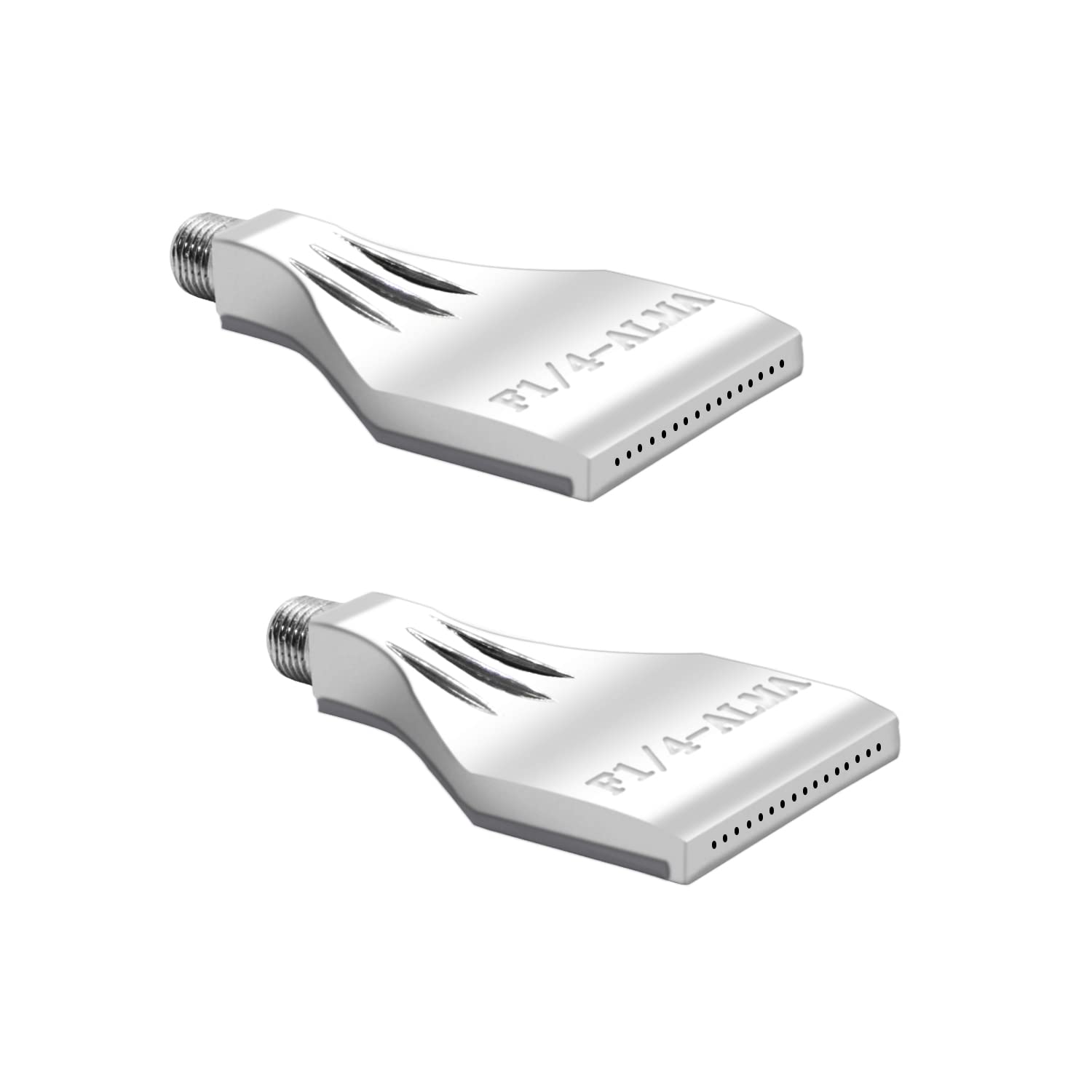 2 Stück G1/4 Außengewinde Aluminiumlegierung Flachdüse Luftblasdüse geeignet für Druckluftmaschinenteile, Staubentfernung, Kühlung, Trocknen, Oberflächenbehandlung