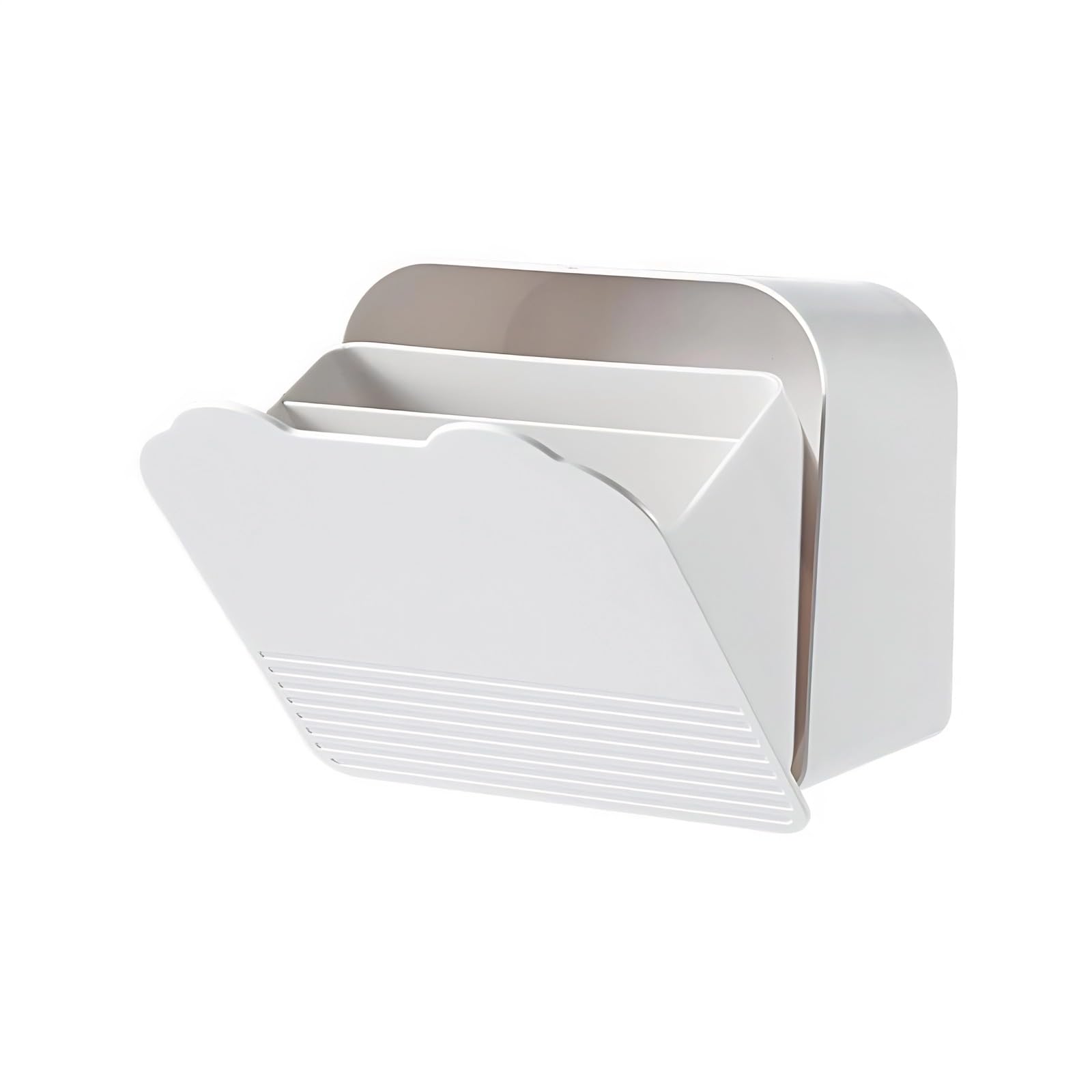 Sanitary Napkin Storage Container, Wall Mounted Storage Box Small Item Organizer Sanitary Napkins Holder for Bathroom 6x6x3.5 inches (White)