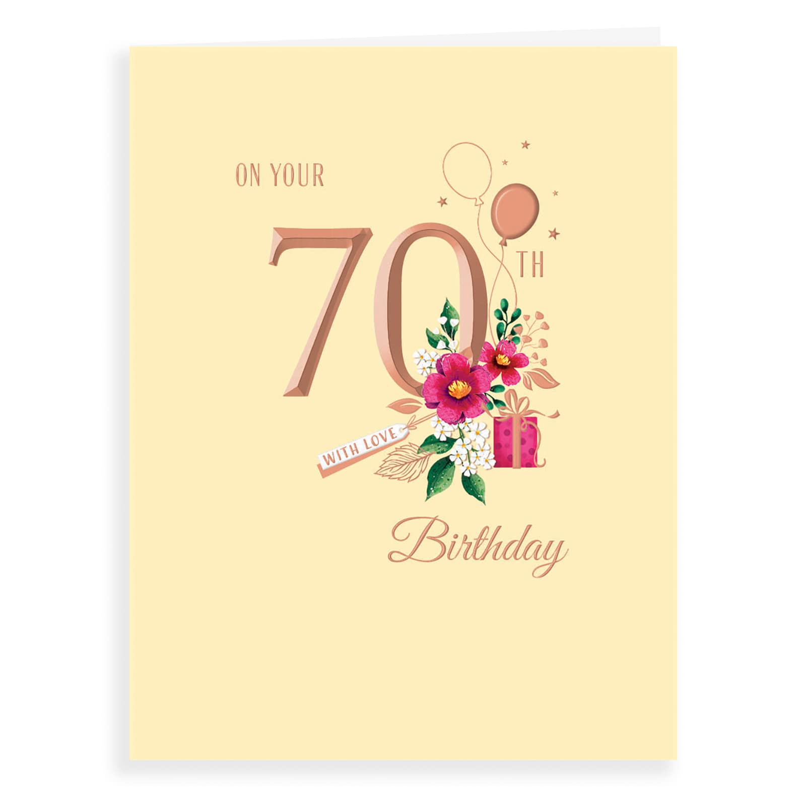Milestone Age Birthday Card 70 F - 8 x 6 inches - Avant Garde Studios, H90027