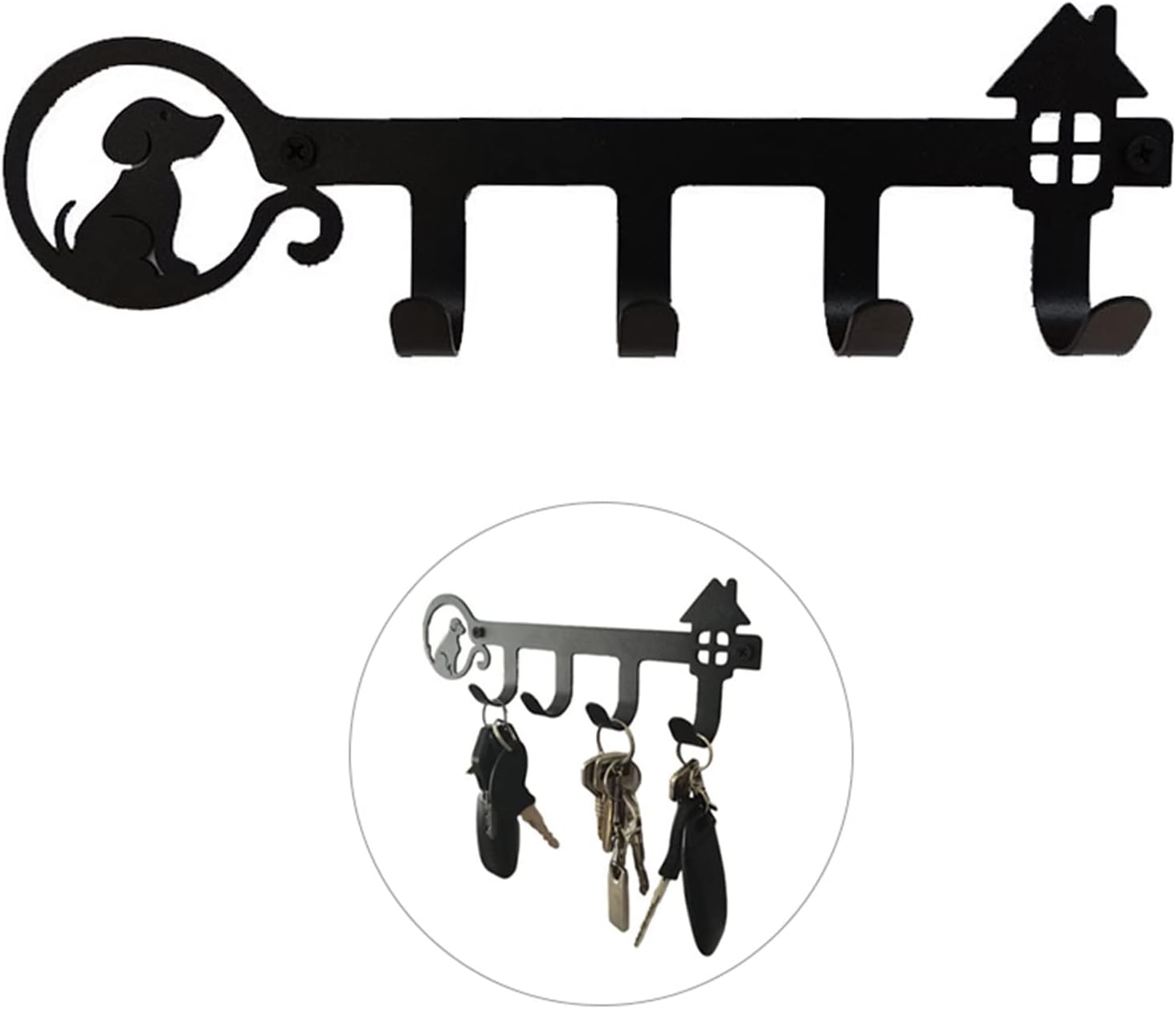 Wall-Mounted Coat Rack Nordic Balcony Rack Key Holder Black Metal Wall Mounted Clothes Rack Kitchen Organizer Bathroom Rangement Hooks Coat Rack Hooks