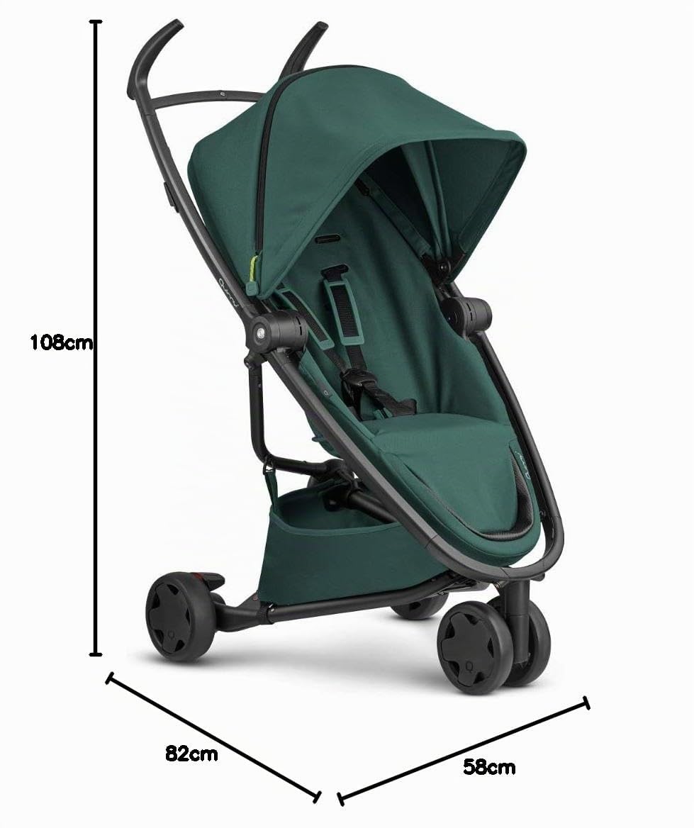 Quinny Zapp Flex, Passeggino Leggero E Compatto, Con Seduta Reversibile Fronte Mamma E Fronte Strada, Reclinabile, 3 Ruote, 8800 g, Verde