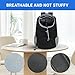 Lauviomify Haustier Rucksack von 3 bis 7 kg - Verstellbar und Atmungsaktiv - Mit Fronttasche für Kleine Hunde und Katzen - Head-Out-Design - Sicherheits-Haken - Ideal für Reisen, Wandern und Outdoor.