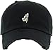 KBSV-061 BLK Praying Hands Rosary Dad Hat Baseball Cap Unconstructed Polo Style Adjustable Unisex