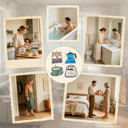 Toalla de mano para café y baño: 4 paños absorbentes lavamanos para hogar y hostelería 5