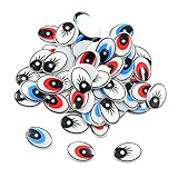 MsaHeuto 60 Pieces Cartoon Eyes for DIY Animal Dolls and Crafts 14 x 19mm, Mixed, 14mmx19mm