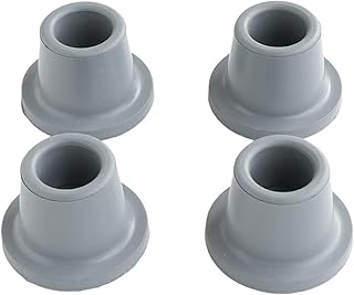 Shower Chair Tips Replacement Heavy Duty 4 Pack, Gray, Inner ID 1'' Rubber Tips for Bath Chair, Shower Stool and Tub Transfer Bench, Non Slip Leg Tips Rubber Feet (1'' (4 Pack))