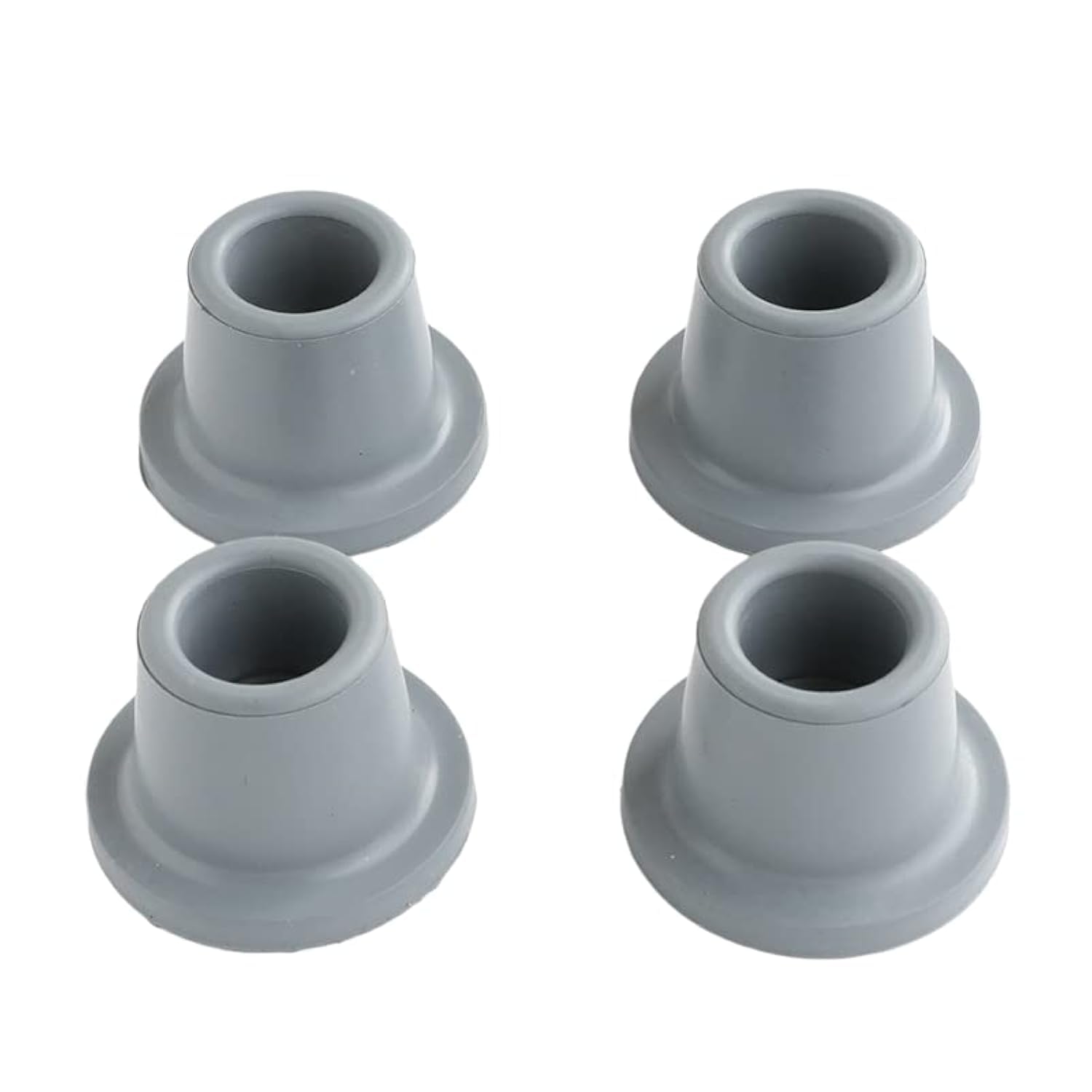 Heavy Duty 4 Pack Gray 1'' Rubber Feet for Bath Seat, Shower Stools and Tub Transfer Bench, Non Slip Shower Bench