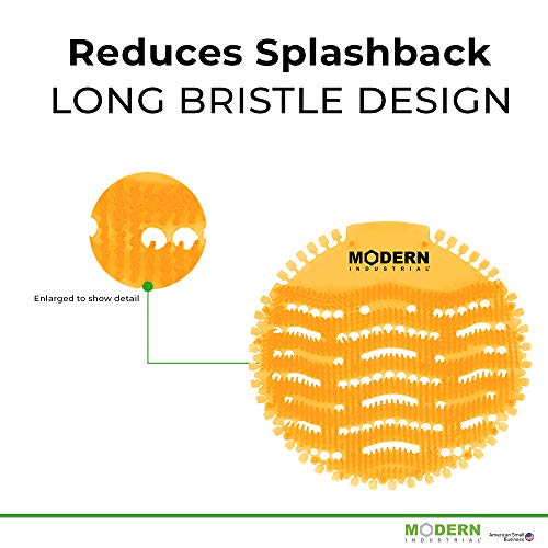 Urinal Screen & Deodorizer (10-Pack) By Modern Industrial - Fits Most Top Urinal Brands At Restaurants, Offices, Schools, Etc. (Orange Citrus) #TOP2