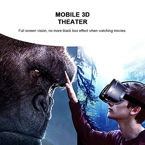 LHTE 3D-VR-Brille, Virtual Reality Full Screen Visuelle Weitwinkel- VR Brille Box für 5 bis 7 Zoll Android IOS Smartphone Brillen – Bild 3