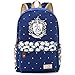 NYLY Dot Floral Bolsa de la escuela, mujeres bolso suave impermeable mochila portátil ligera Harry Potter bolsa de almuerzo Medio S-22