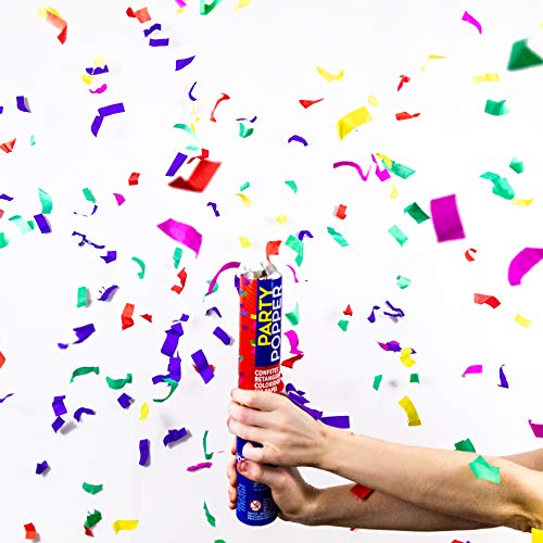 CONFETES COLORIDOS EM PAPEL CREPOM PARTY POPPER