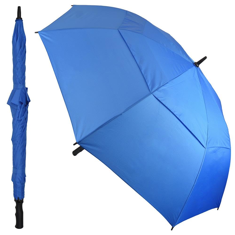 A2Z Golf Umbrella 152cm Double Canopy Windproof Auto Open Fiberglass Shaft