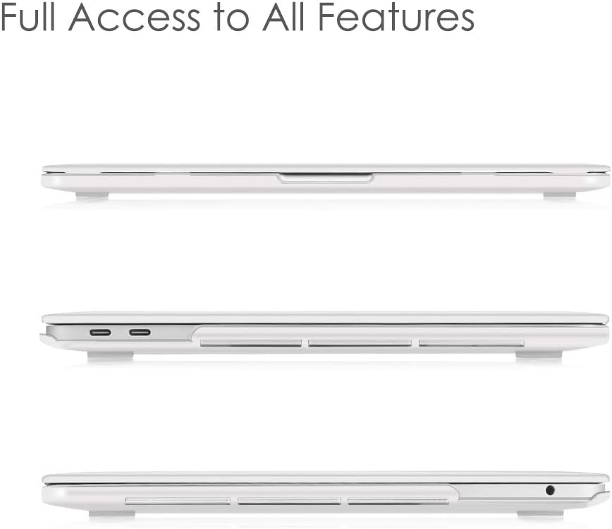 Fintie Case for New MacBook Pro 13 A2338(M2 M1) A2251 A2289 A2159 A1989 A1706 A1708 (2016-2022 Release) - Snap On Hard Shell Cover for MacBook Pro 13 Inch with Touch Bar and Touch ID, Frost Clear