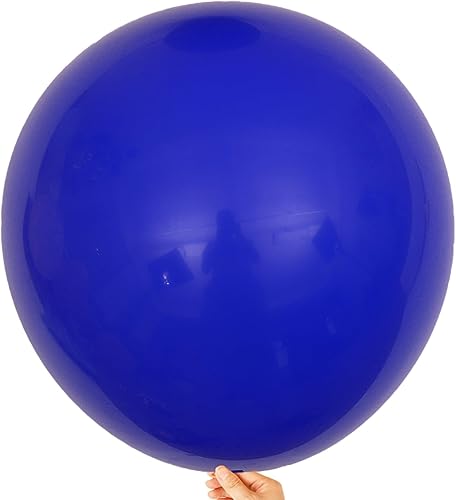 KALOR Globos de color azul Klein de 18 pulgadas, 10 globos de látex mate azul oscuro globos redondos grandes para bodas, baby shower, fiestas de