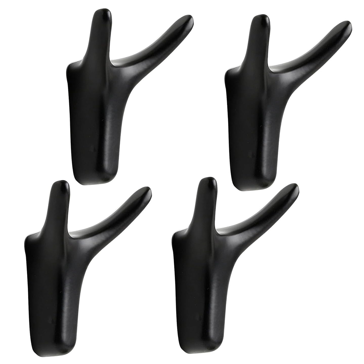 EdirFtra Four creative double wall bull horn hooks, zinc alloy clothing holders with screws, coats, bathrooms, kitchens, bedroom wall hangers