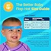 Nozone Better Baby Flap Sun Hat, Wide Brim Breathable Beach Hat with Adjustable Strap, UPF 50+ Protection in White, 2T-4T #3