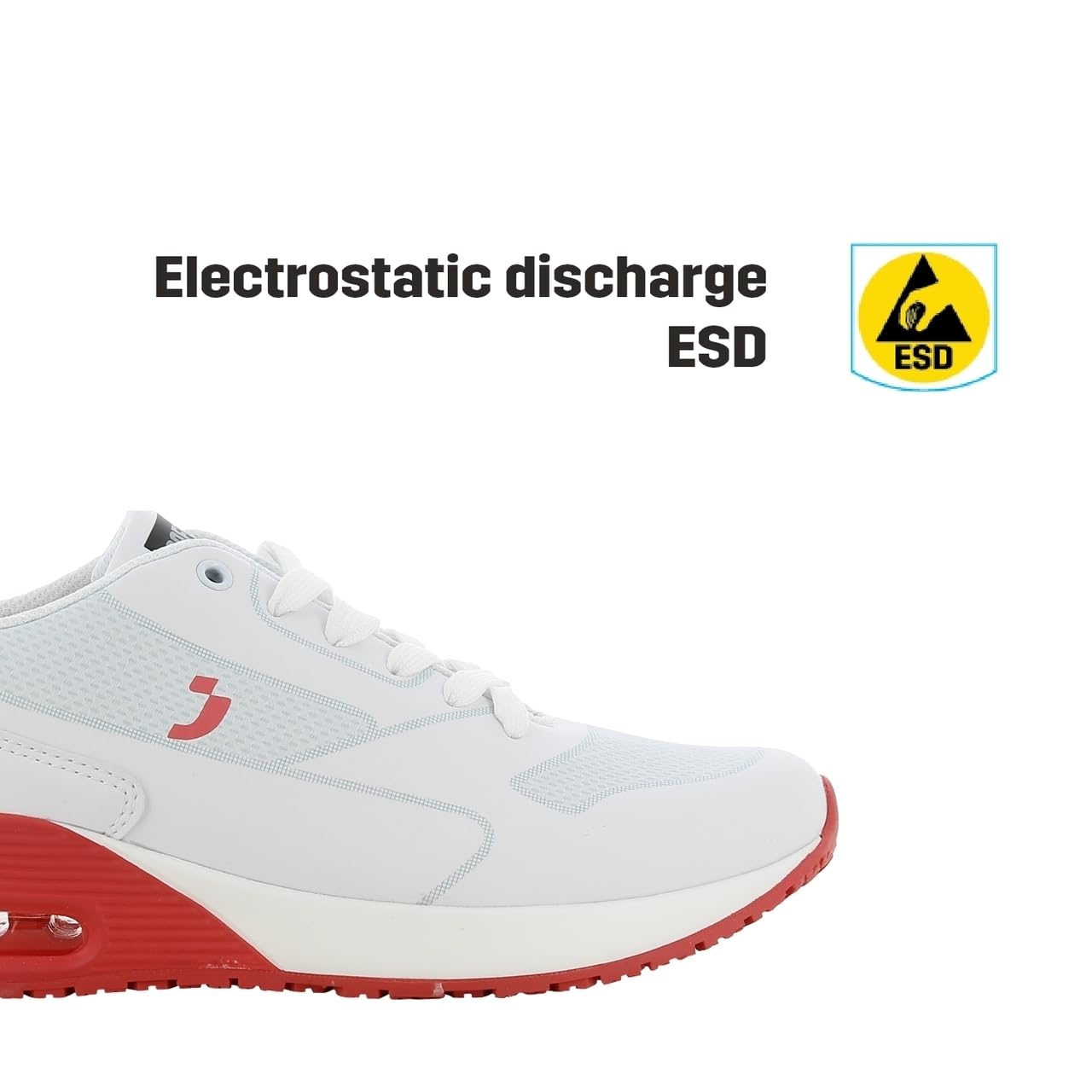 Safety Jogger Work Sneaker Women - Ultra Light Anti Static, Anti Slip Safety Trainer, Ideal for Hospital, Healthcare, Kitchen And Cleaning Staff