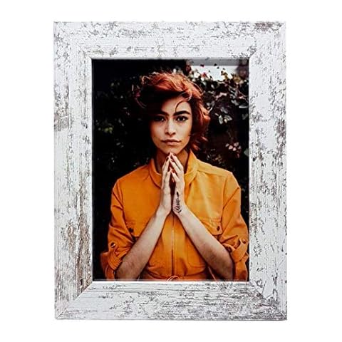 Copenhagen MDF Photo Frame White / Brown Shabby 10 x 15 13 x 18 15 x 20 18 x 24 20 x 30 A4 (10 x 15 cm) Cover