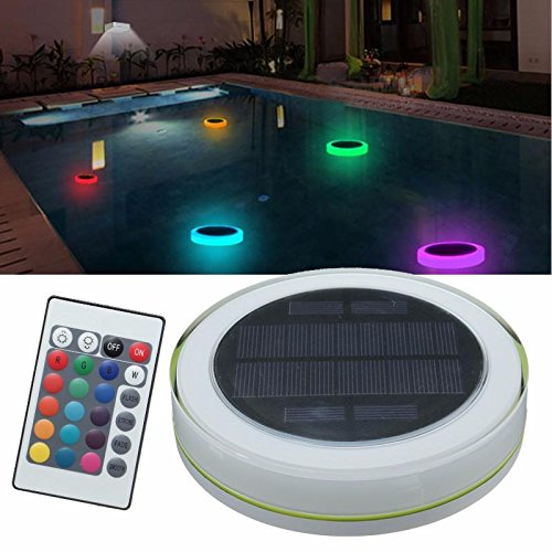 NeverSad Solar Power RGB Under Water LED Garden Pond Swimming Pool Floating Light