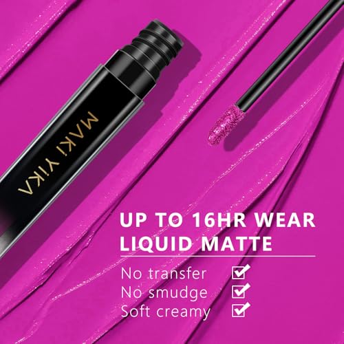 Image of MAKI YIKA 2Pc Matte Liquid Lipstick Set MVP Red Pink Lipsticks Long Lasting