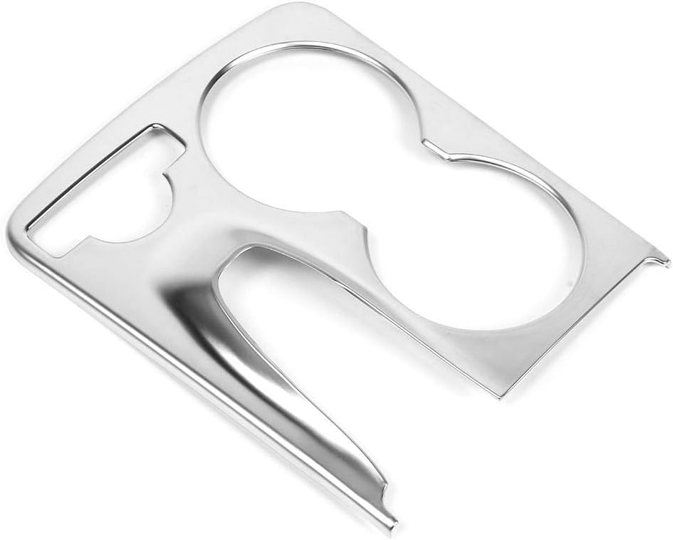 Aramox Cup Holder Trim, ABS Console Water Cup Holder Frame Cover Trim Fit for Benz GLK Class (X204) 2008-2015 (Chromeplate)