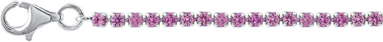 Silver Tennis Bracelets with Bolo Chain and Cubic Zirconia