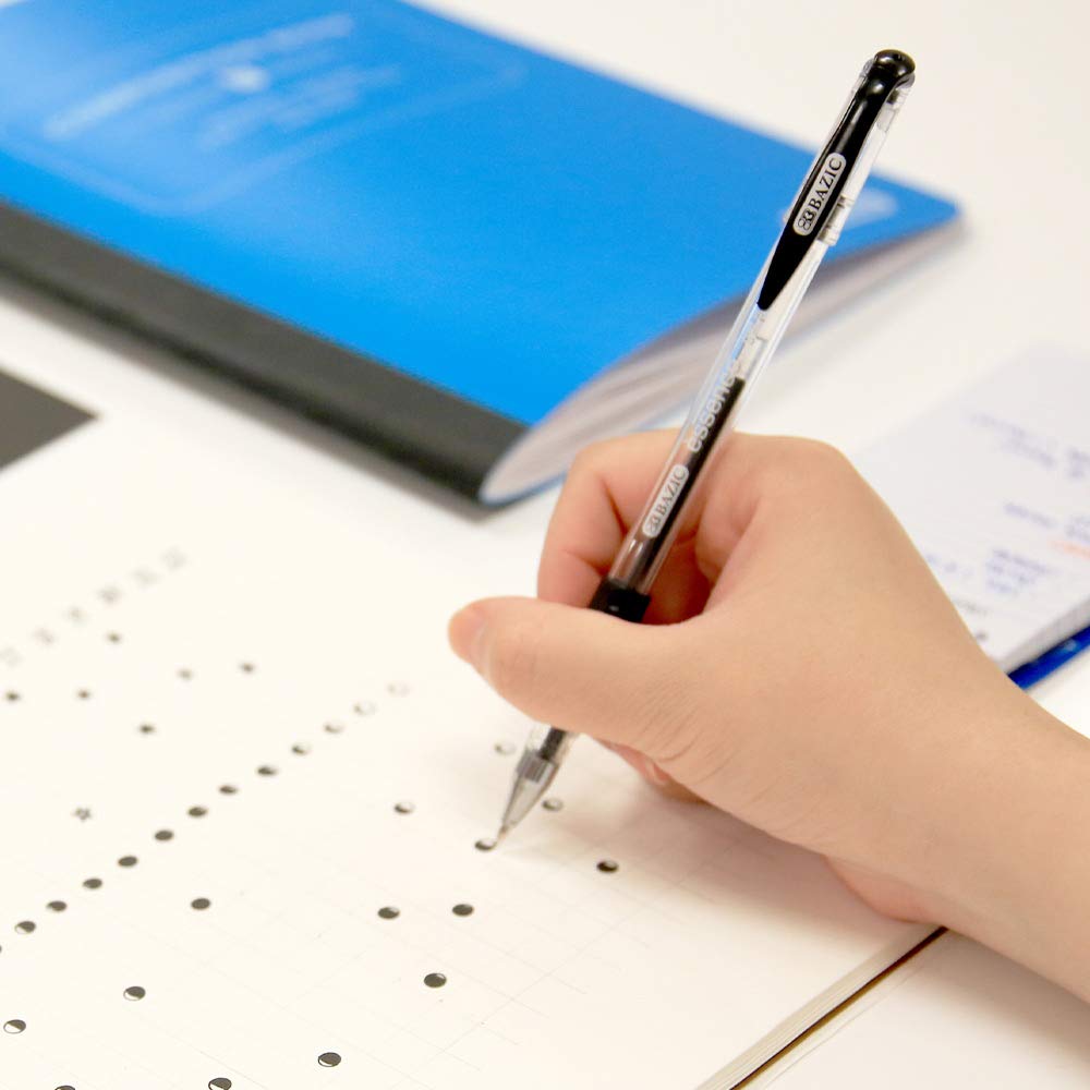 BAZIC Products Essence Gel Pen 0 8mm Pastel Color Comfort Grip Acid Free Smooth Writing for Drawing Coloring — view 4