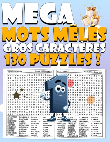 Mots Mêlés Géants en Français – Tome 1 : 5 200 mots cachés pour stimuler mémoire et détente (Tome 1): Grilles XXL • Gros caractères pour adultes & ... (Série Mots Mêlés Français – Édition XXL)