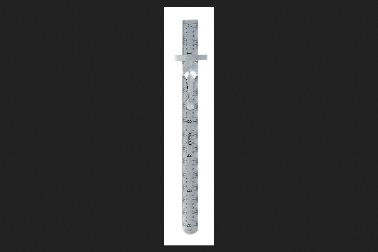 General Tools 3001 Precision Stainless Steel Ruler, Standard/Metric, 6 in
