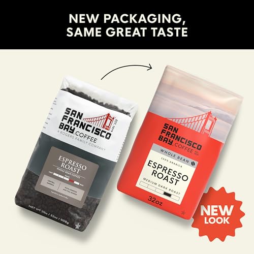 Image of San Francisco Bay Coffee - Medium-Dark Roast Whole Bean Coffee - Espresso Roast (2 lb bag)