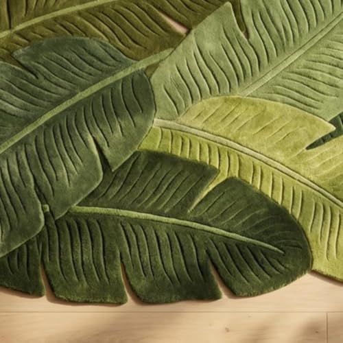 Image of Hand Made Tufted Carpet Premium Wool Abstract Irregular Design Non Slip Area Rug for Living Room Weight- |13 Pound|Size-4x6 Feet (48x72 Inch)