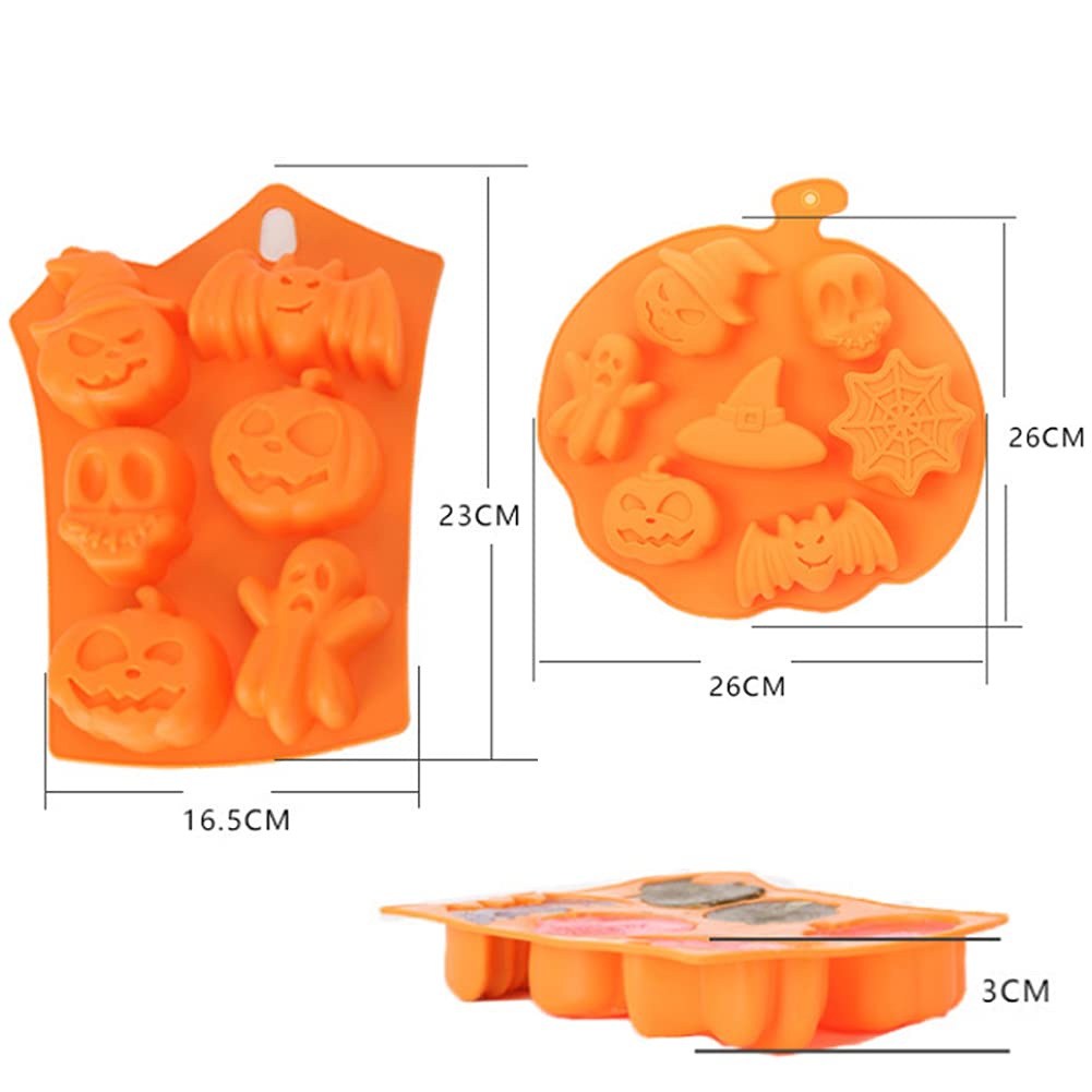Confezione Da 2 Stampi In Silicone A Forma Di Zucca, Pipistrello