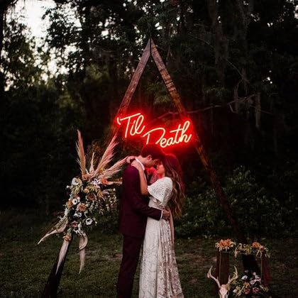 Til Death Neon Sign, Wedding Neon Sign, Custom Neon Sign, Neon Sign, Neon Sign Custom, Wedding Custom Neon Sign, Neon Sign Wedding Til Death