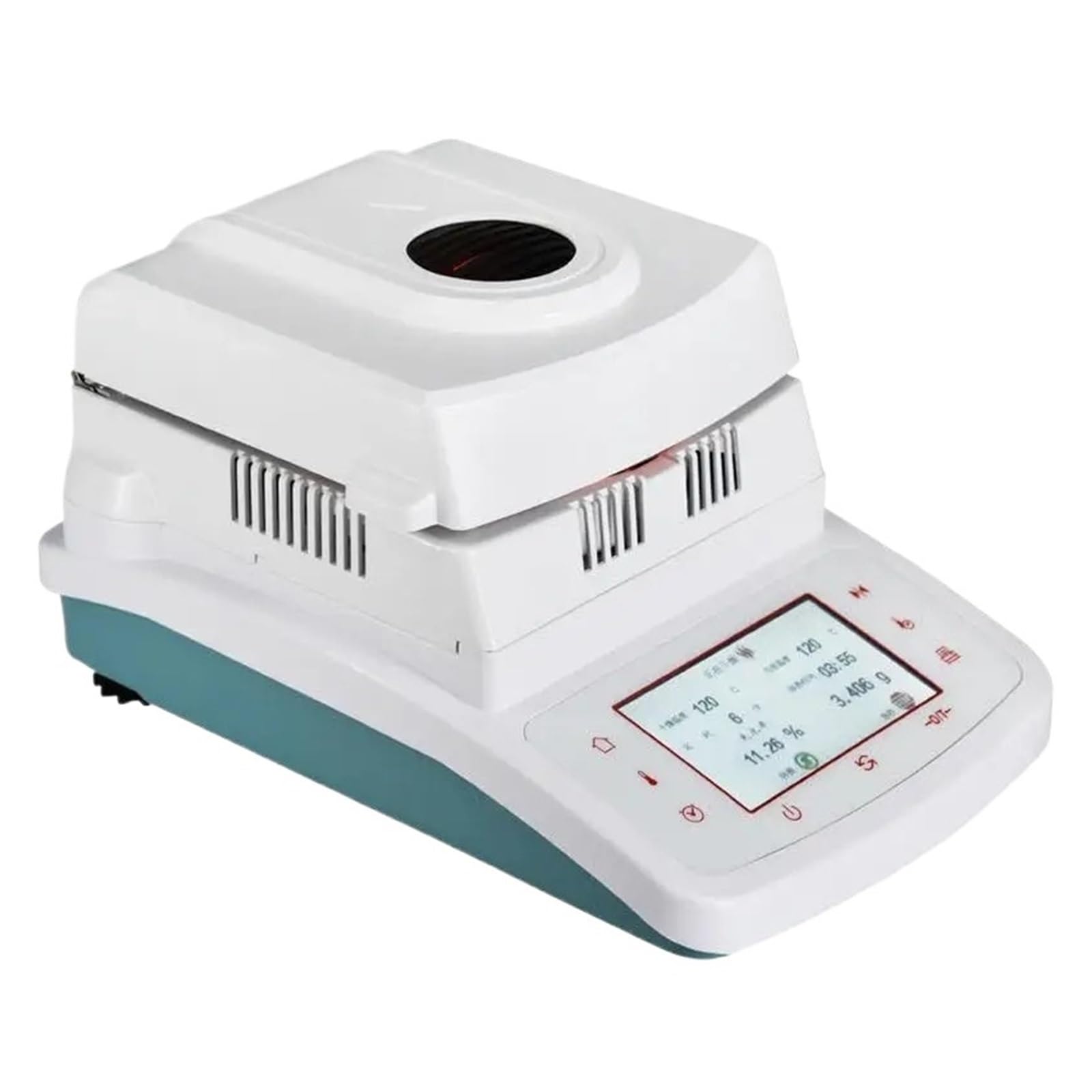 Medidor de humedad del suelo, analizador rápido para jardinería y agricultura, precisión de 50 g/0,005 y 100 g/0, calefacción halógena, ideal para pruebas de té, granos, piensos, maíz