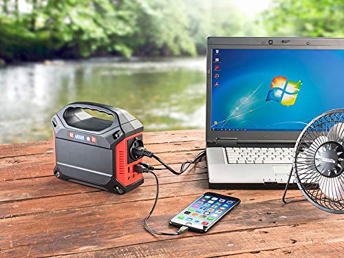 revolt Powerstation mit Solar: Fensterbank-Solarkraftwerk: Powerstation mit 60-W-Modul, 155 Wh, 230 V (Solar-Generator & Powerbank, Stromgenerator, 2in1 Generatoren Powerbanks)