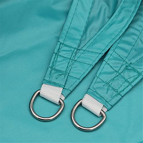 LWPCP wasserdichte Sonnensegel Outdoor Garten Sonnenschutzstoff Dreieck Segel Markise,90% UV-Block Schattenspender Für Patios Camping Rasen Schwimmbad Auto,3,6X3,6X3,6M,Turquoise Cover
