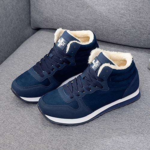 Rojeam Womens Mens Winter Snow Boots Fur Lined Ankle Booties Short Boots Casual Hiking Boots2