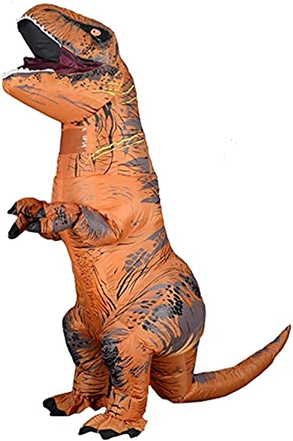 Inflatable Dinosaur T Rex Costume Adult, Dinosaur Inflatable T-Rex Costume for Adults Funny Blow Up Dinosaur Costume for Halloween Cosplay Party Christmas Costume