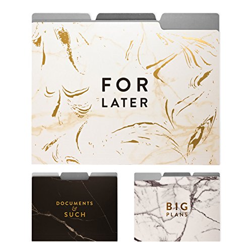Eccolo World Traveler File Folders, Set of 9, Marble (T617E)