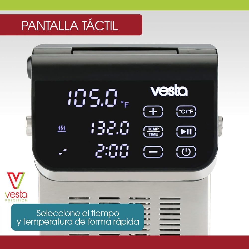 Vesta Precision Termocirculador Profesional Imersa Expert SV320 para Cocinar a Baja Temperatura | Incluye App de Control Wi-Fi y Temporizador | Máquina de Cocción al Vacío Color Negro